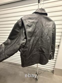 MEN'S BLACK HEAVY CLASSIC MOTORCYCLE BIKER SIZE 42 No Brand See Description