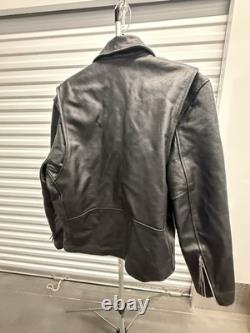 MEN'S BLACK HEAVY CLASSIC MOTORCYCLE BIKER SIZE 42 No Brand See Description
