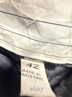 MEN'S BLACK HEAVY CLASSIC MOTORCYCLE BIKER SIZE 42 No Brand See Description