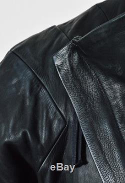 MEN'S Boris Bidjan Saberi Black Leather Asymmetrical Jacket SZ L