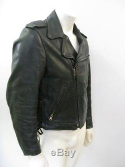 MR. S LEATHER Black Motorcycle Jacket USA MADE Size 40