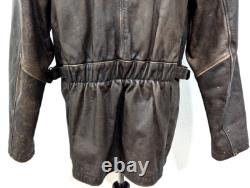 M. JULIAN Wilsons Men's S Brown Leather Jacket Removable THINSULATE Liner VEUC