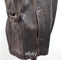 M. JULIAN Wilsons Men's S Brown Leather Jacket Removable THINSULATE Liner VEUC