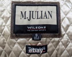 M. JULIAN Wilsons Men's S Brown Leather Jacket Removable THINSULATE Liner VEUC M. JULIAN Wilsons Men's S Brown Leather Jacket Removable THINSULATE Liner VEUC