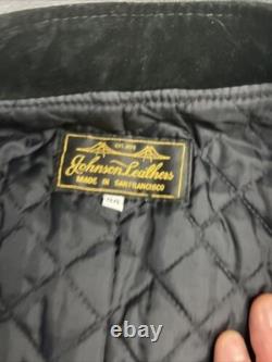 M & M Johnson Leathers CHP M-500 Black Leather Jacket Size 44 US