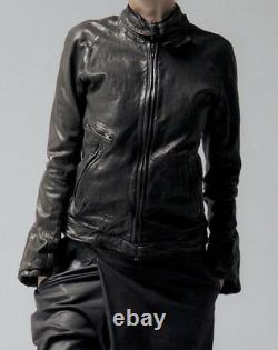 Ma JULIUS 7 lamb leather biker moto collar jacket sz2 eu46 sml slim fit Japan