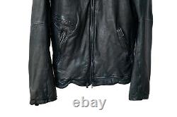 Ma JULIUS 7 lamb leather biker moto collar jacket sz2 eu46 sml slim fit Japan