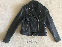 Mackage Rumer pebbled black leather jacket (Women's Medium)