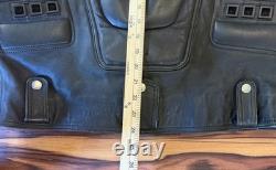 Mad Max Vintage Motorcycle Jacket Road Warrior Black Leather Vented Sz 48 L XL