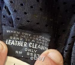 Mad Max Vintage Motorcycle Jacket Road Warrior Black Leather Vented Sz 48 L XL