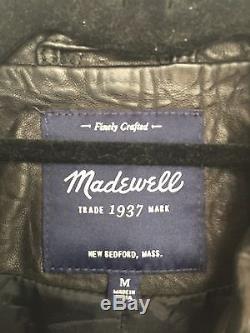 Madewell Washed Leather Motorcycle Jacket Style E0488 Size M