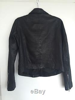 Madewell Washed Leather Motorcycle Jacket Style E0488 Size M