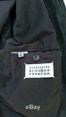 Maison Martin Margiela 5-Zip Suede Leather Jacket, Black, Mens IT52, AW2005