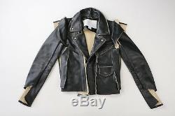 Maison Martin Margiela x HM H&M Black Motorcycle Leather Jacket Size 6