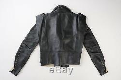 Maison Martin Margiela x HM H&M Black Motorcycle Leather Jacket Size 6