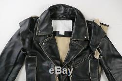 Maison Martin Margiela x HM H&M Black Motorcycle Leather Jacket Size 6