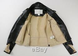 Maison Martin Margiela x HM H&M Black Motorcycle Leather Jacket Size 6