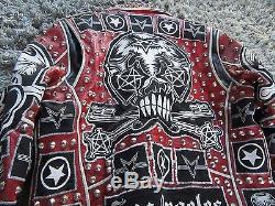 Marc Vachon rocker rockstar punk motorcycle studded perfecto skull jacket
