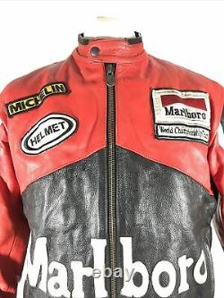 Marlboro leather motorcycle jacket medium Mens 46 Chest