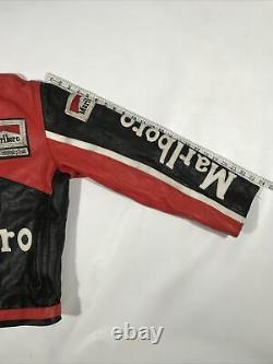 Marlboro leather motorcycle jacket medium Mens 46 Chest