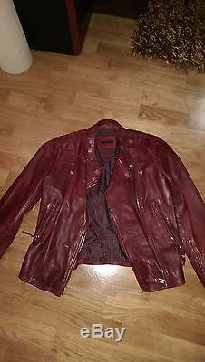 Massimo Dutti womens leather jacket