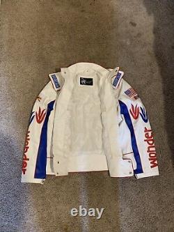 Medium Talladega Nights Ricky Bobby Wonder Bread Racing Leather Jacket