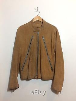 Men'sDesigner Maison Margiela Suede Calf Leather Jacket Camel Italy IT 48 / Med