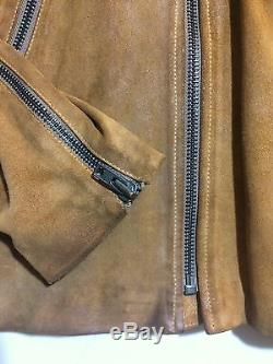 Men'sDesigner Maison Margiela Suede Calf Leather Jacket Camel Italy IT 48 / Med