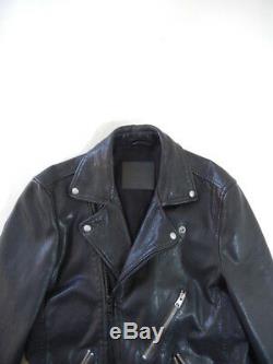 Men's All Saints (Sz. XS) Black Leather Killer Moto Biker Jacket Coat