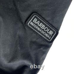 Men's Barbour International Duke Waxed Black Jacket Wax Coat Size XL