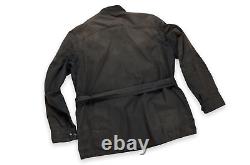 Men's Barbour International Trials Waxed Jacket Belted Black England Size M