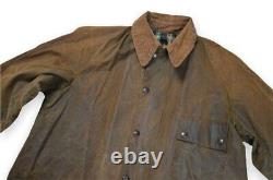 Men's Barbour Solway Zipper Vintage Brown Jacket England Classic Size C42/107cm
