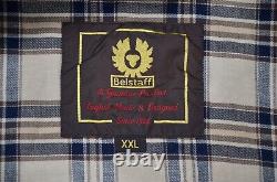 Men's Belstaff Motorcycle Jacket Vintage Ivory Belt England Classic Size XXL