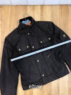 Men's Belstaff Trialmaster Legend Waxed Jacket Motorcycle Belted Italy Size 40