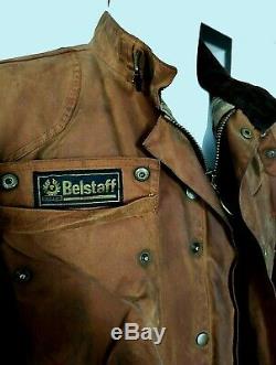 Men's Belstaff Trialmaster Waxed Motorcycle Vintage Jacket XL
