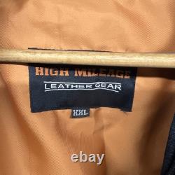 Men's Biker Distressed Gray Leather Racer Jacket WithVents by Vance Leather XXL