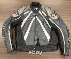 Men's Black Leather Motorcycle Jacket Joe Rocket Sports Biker Size 44