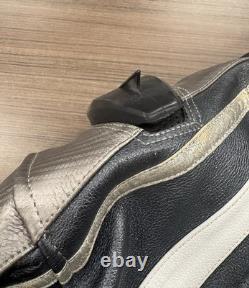 Men's Black Leather Motorcycle Jacket Joe Rocket Sports Biker Size 44