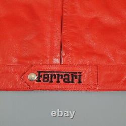 Men's Ferrari Leather Motorcycle Racing Jacket Size L