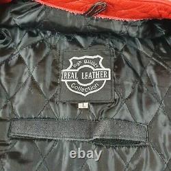 Men's Ferrari Leather Motorcycle Racing Jacket Size L