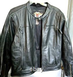 Men's Harley Davidson Leather Jacket L Y2K Easy Rider Retro Style NICE! B900