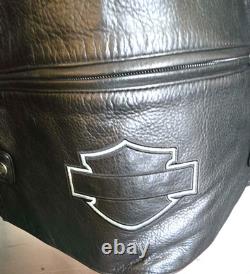Men's Harley Davidson Leather Jacket L Y2K Easy Rider Retro Style NICE! B900
