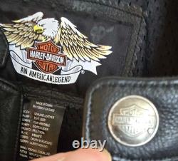 Men's Harley Davidson Leather Jacket L Y2K Easy Rider Retro Style NICE! B900