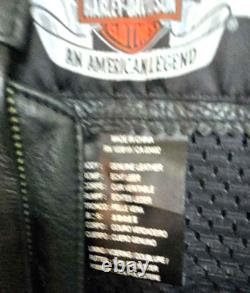 Men's Harley Davidson Leather Jacket L Y2K Easy Rider Retro Style NICE! B900