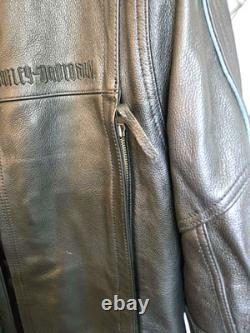 Men's Harley Davidson Leather Jacket L Y2K Easy Rider Retro Style NICE! B900