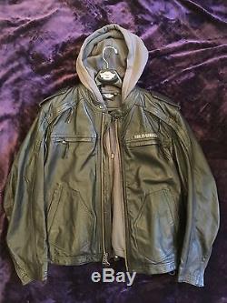 Men's Harley Davidson Leather Jacket Limited Edition 3-in-1 with Hooded Liner