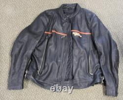 Men's Harley Davidson Leather Motorcycle Jacket Zip Out Liner Size 2XL USED