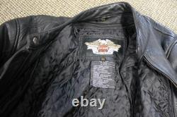 Men's Harley Davidson Leather Motorcycle Jacket Zip Out Liner Size 2XL USED