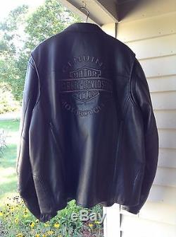 Men's Harley-Davidson Road Warrior 3-in-1 Black Leather Riding Jacket 3XL Tall