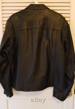 Men's Harley Davidson motorcycle authentic leather black jacket logo XL X-Large